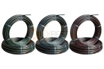 Rura RHDPE 40 x 3,7 mm czarna/paski niebieskie